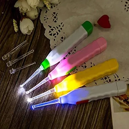 0611 LED Flashlight Earpick with Tweezer