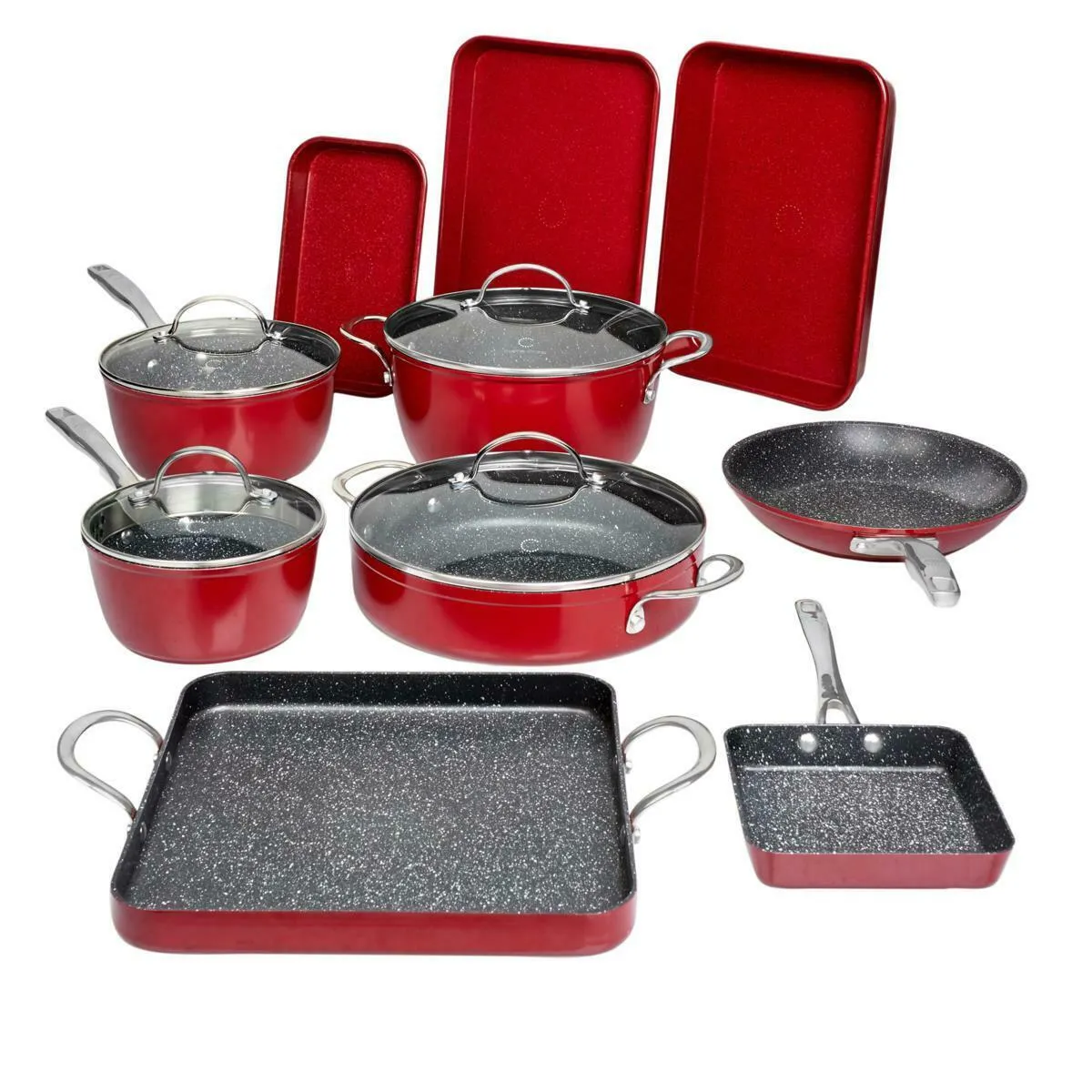 14-Piece Set: DuraPan Nonstick All-Purpose Cookware (Refurbished)