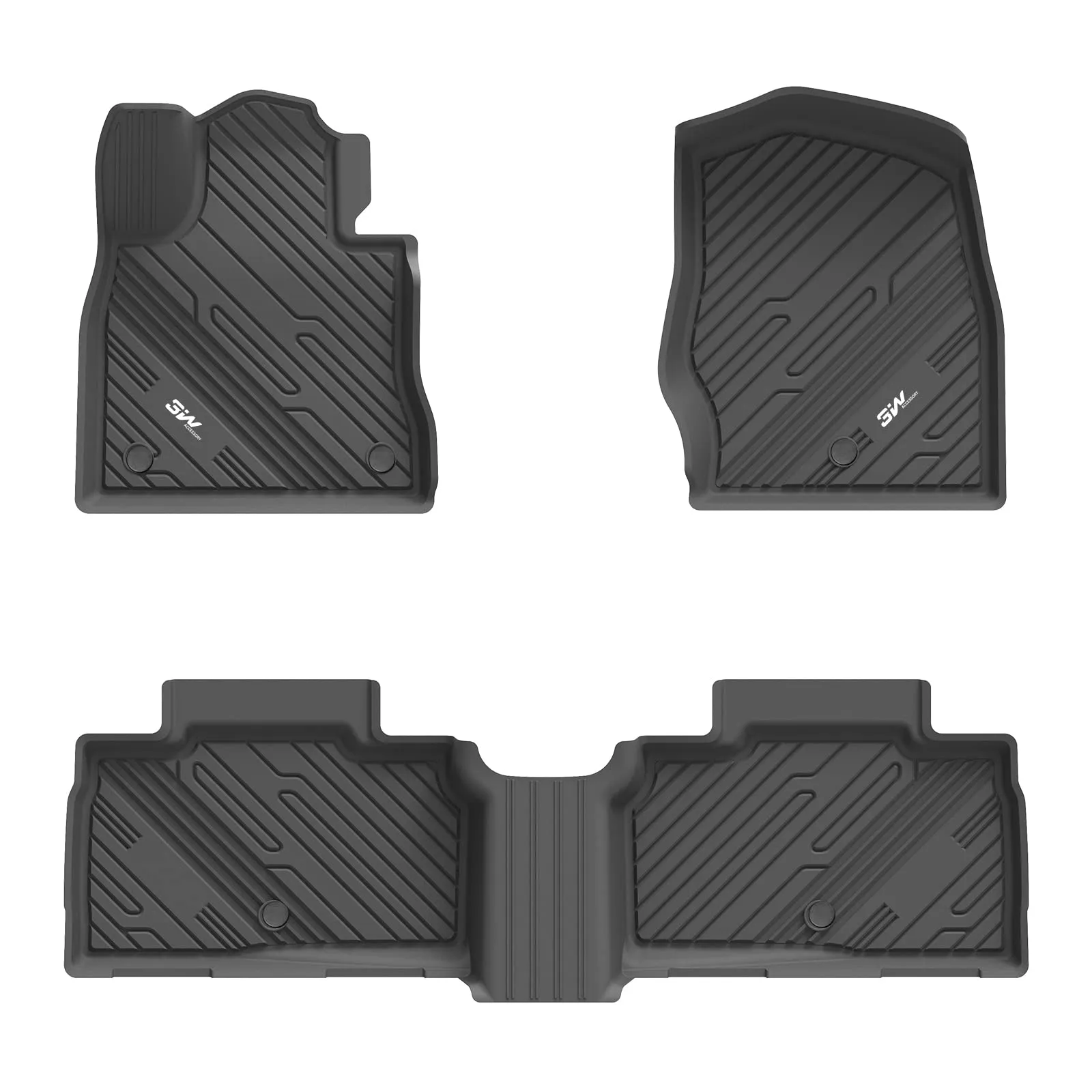 3W Ford Explorer 2020-2023 Custom Floor Mats TPE Material & All-Weather Protection