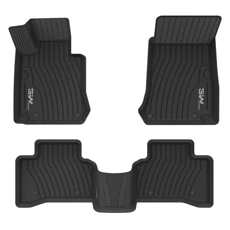 3W Mercedes-Benz GLC 2016-2022 Custom Floor Mats / Trunk Mat TPE Material & All-Weather Protection