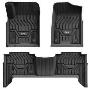 3W Nissan Armada 2017 2018 / Infiniti QX80 2014-2018 / Infiniti QX56 2011-2013 Custom Floor Mats TPE Material & All-Weather Protection