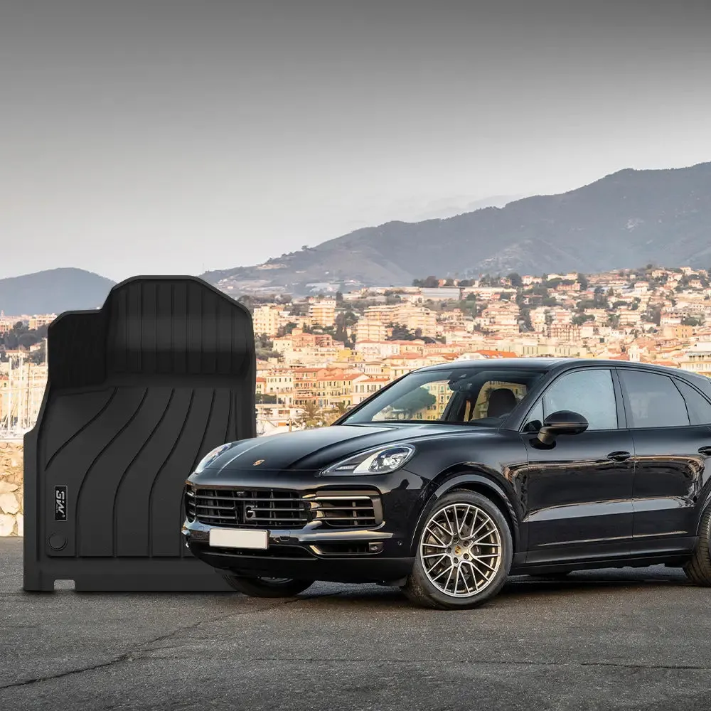 3W Porsche Cayenne 2019-2025 Custom Floor Mats TPE Material & All-Weather Protection