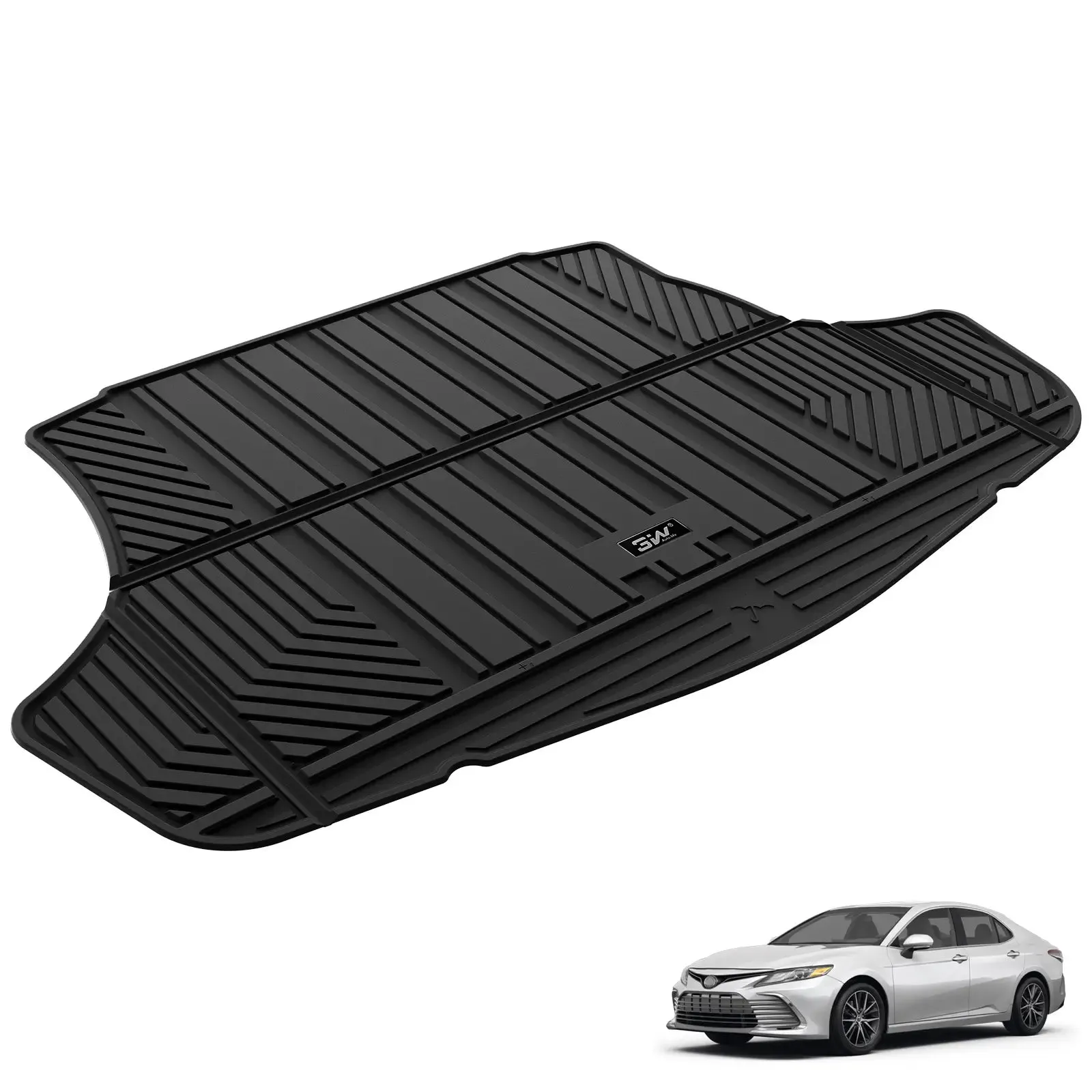 3W Toyota Camry 2018-2024 FWD (Not for Hybrid or AWD) Custom Floor Mats TPE Material & All-Weather Protection