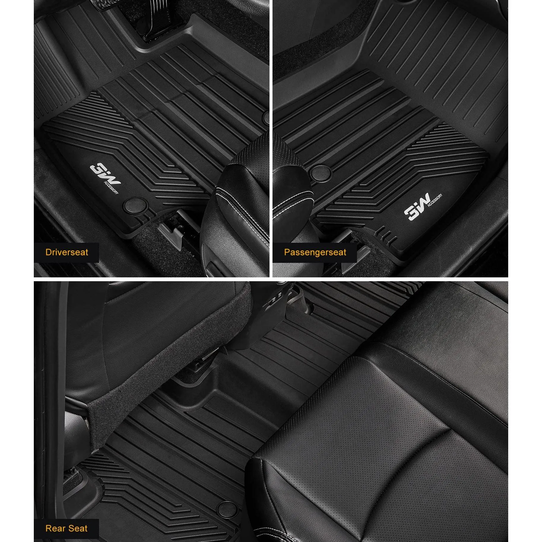 3W Toyota RAV4 2019-2024 Custom Floor Mats Cargo Liner TPE Material & All-Weather Protection