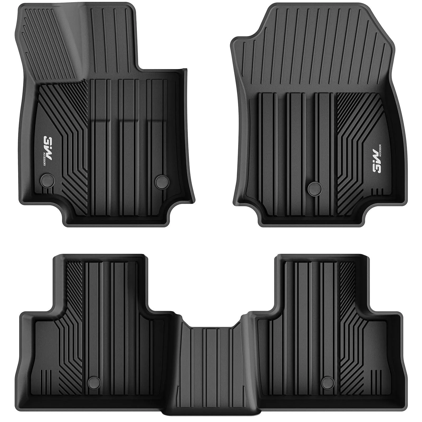 3W Toyota RAV4 2019-2024 Custom Floor Mats Cargo Liner TPE Material & All-Weather Protection