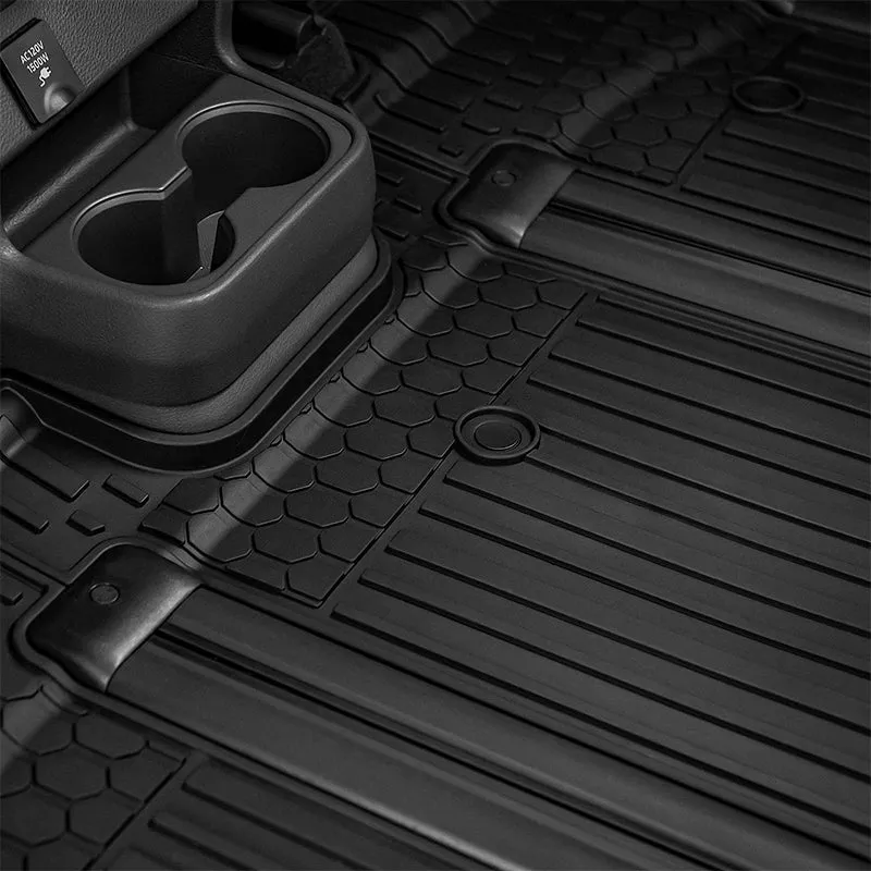 3W Toyota Sienna 8 Seat 2021-2023 Custom Floor Mats / Trunk Mat TPE Material & All-Weather Protection