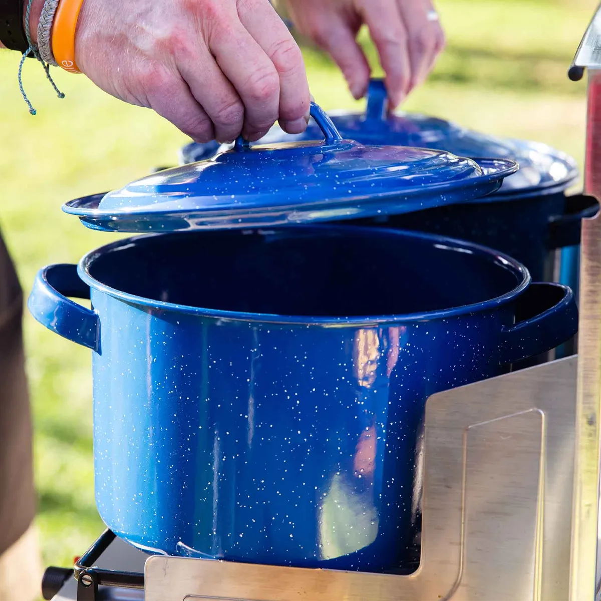 4 Qt. Stock Pot- Blue