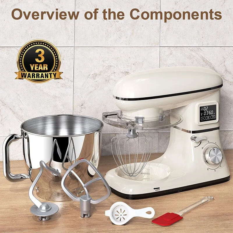 6.5L Mixer Planetary 6-speed Kitchen Stainless Steel Bowl Cake Mixer Machine