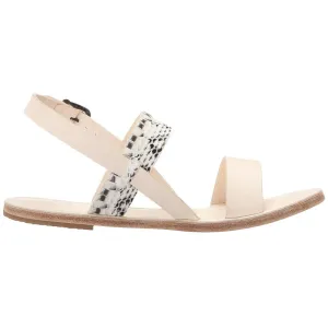 Abbot Kinney Blvd - Leather Snake Skin Sandal | Natural