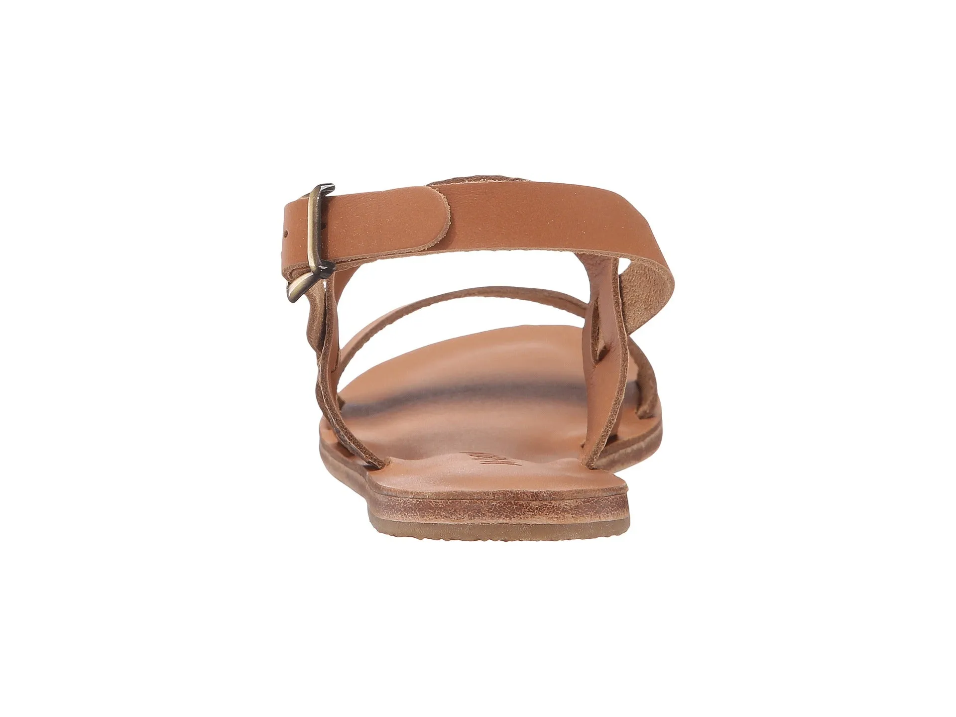 Abbot Kinney Blvd - Leather Snake Skin Sandal | Tan