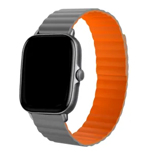 Amazfit Bip Magnetic Silicone Strap (Grey/Orange)