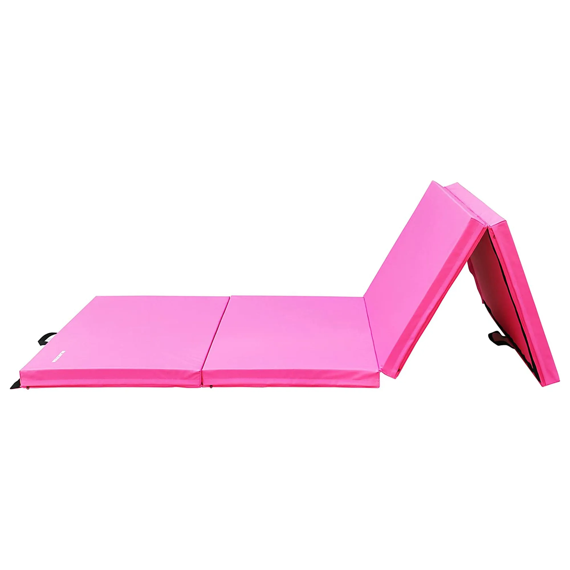 BalanceFrom Fitness 10ft x 4ft All Purpose Folding 4-Panel Exercise Mat, Pink