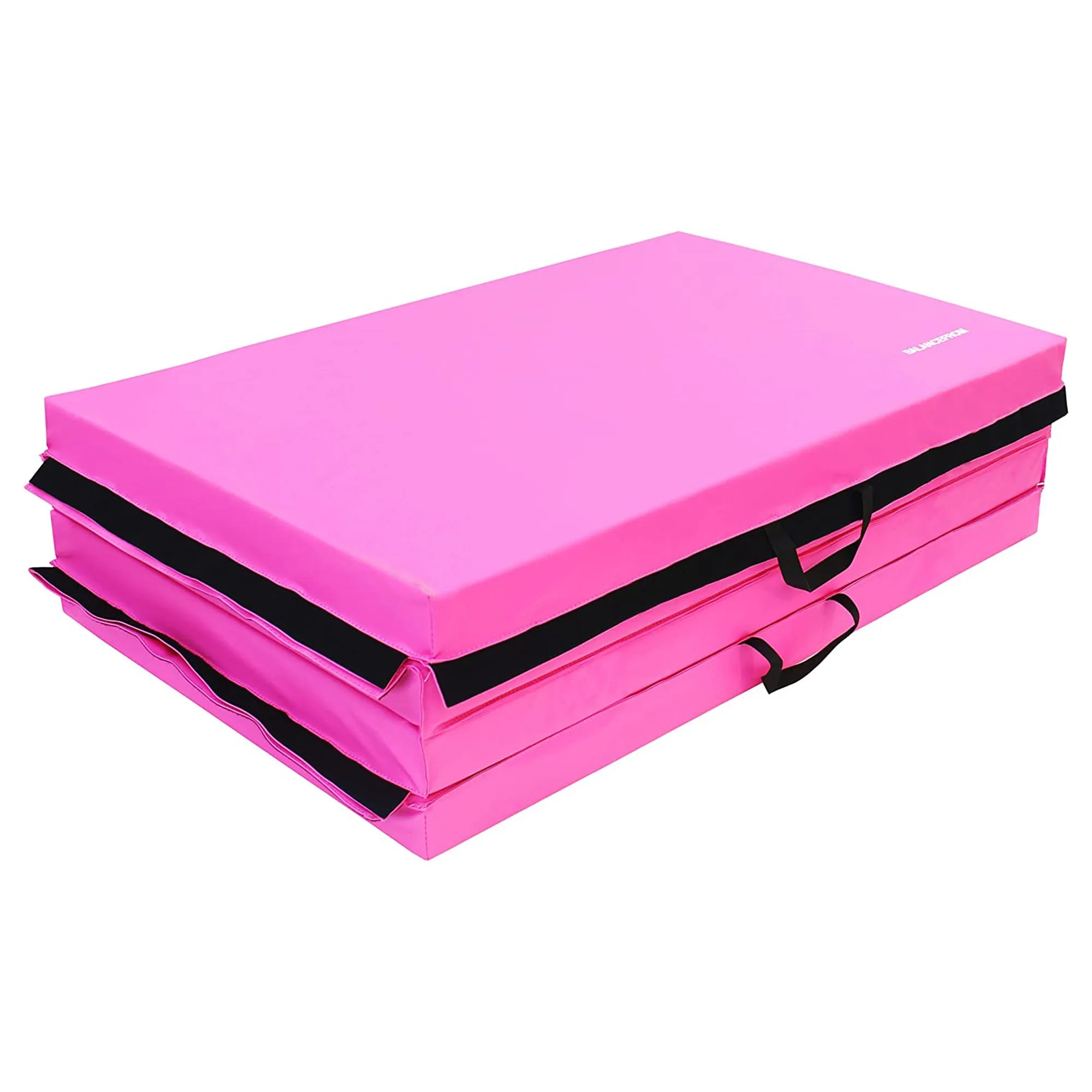 BalanceFrom Fitness 10ft x 4ft All Purpose Folding 4-Panel Exercise Mat, Pink