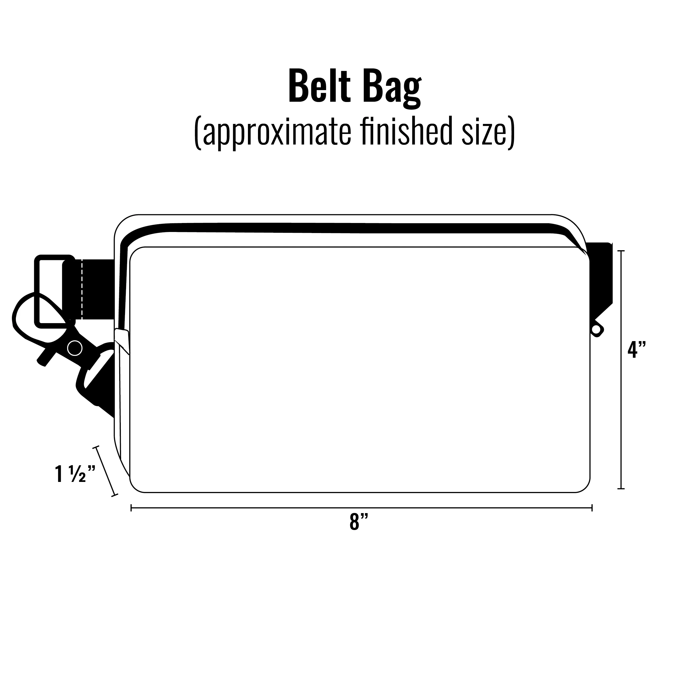 Belt Bag Sewing Kit - Supplies, Printed Pattern and Video Tutorial - Pacific