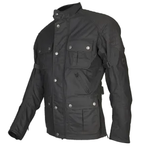 By City Men's London II Waxed Cotton Jacket - Black