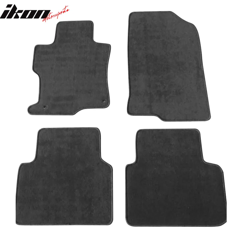 Car Floor Mat for 2008-2012 Honda Accord Gray Carpet 4PC Nylon