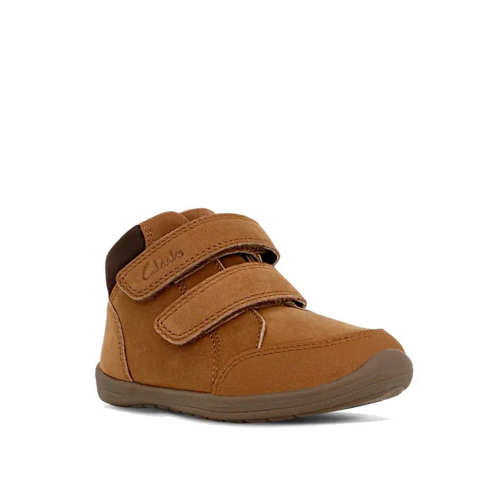 Clarks Kids Max Leather Boot Tan