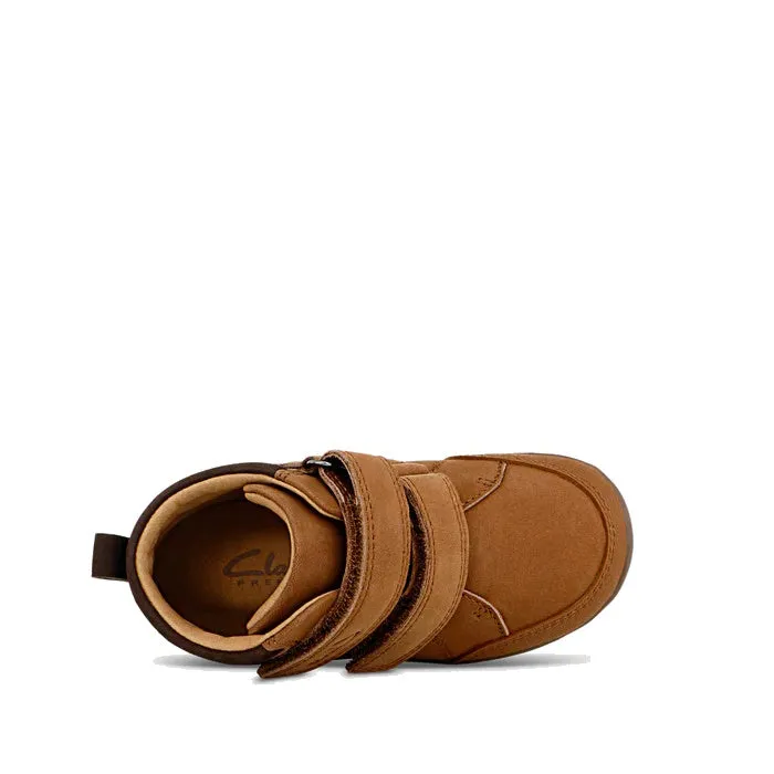 Clarks Kids Max Leather Boot Tan