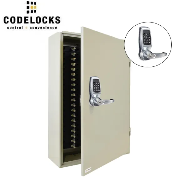 CodeLocks - Key Control Hook Key Control Cabinet w/ CL4510 - Smart Lock - Tubular Latch - Passage Function - Remote Release - Netcode Technology - Optional Size