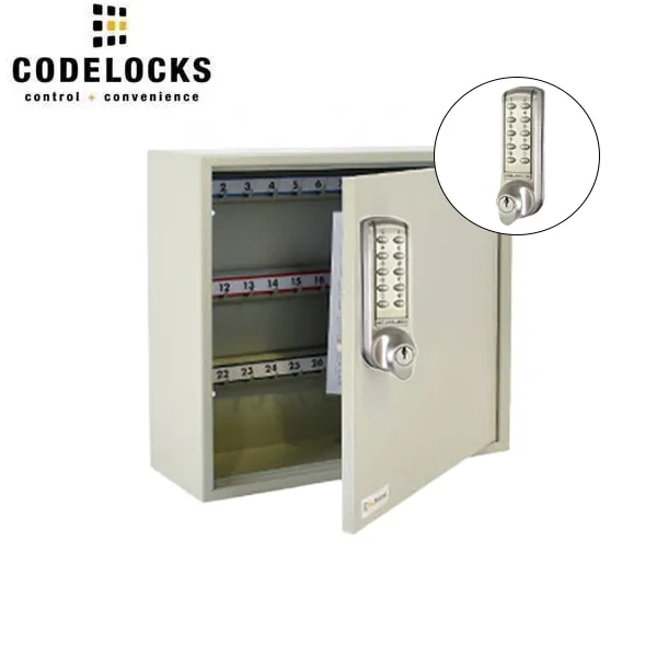 CodeLocks - Key Secure Hook Key & Padlock Cabinet w/ CL2255 - Medium Duty - Electronic Lock - Tubular Mortise Latch - Key Override - Optional Lock Prep - Optional Storage