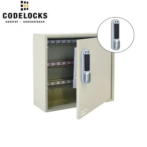 CodeLocks - Key Secure Hook Padlock Cabinet w/ KL1000 - RFID - Portable - Keyless Access - Private & Public Function - Master & User - 25 Padlocks