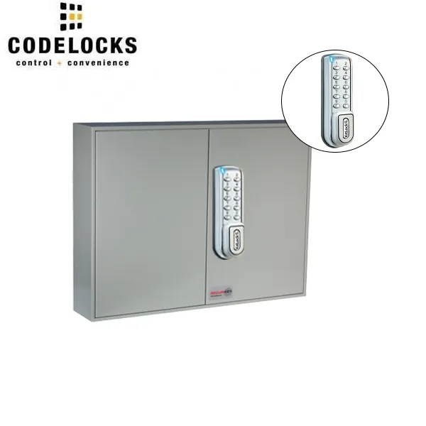 CodeLocks - Key Secure Hook Padlock Cabinet w/ KL1200 - IP54 - Heavy Duty - Keyless Access - Private & Public Function - Master & User - Optional Storage