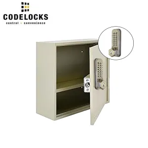 CodeLocks - Storage Cabinet with Removable Shelf w/ CL255 - Mechanical Lock - Mortise Latch - Key Override - Optional Size