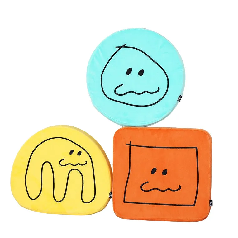 Cute Characters Shaped Sofa Cushions Pillow Soft Back Chair Foams Floor Sofa Yellow Orange Mint Gifts Home Decor Reading Support Sponge Zipper Seating Office Round Square