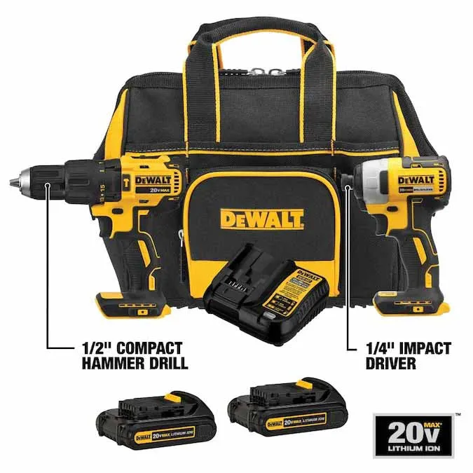 Dewalt DCKSS276C2BB 2-Tool 20-Volt Brushless Power Tool Combo Kit with Soft Case (2-Batteries and charger Included)