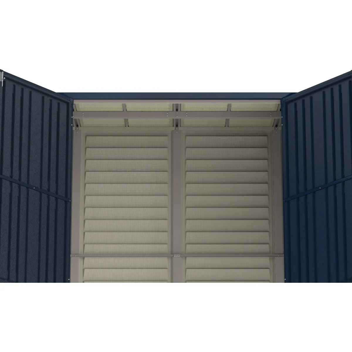 DuraMax | 10x4 ft SideMate Plus Pro Vinyl Plastic Storage Shed with Double Doors and Foundation