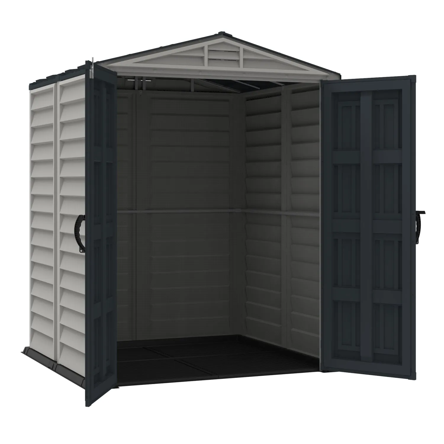 DuraMax | 5x5x6 Ft YardMate Plus Vinyl Plastic Storage Shed with Floor