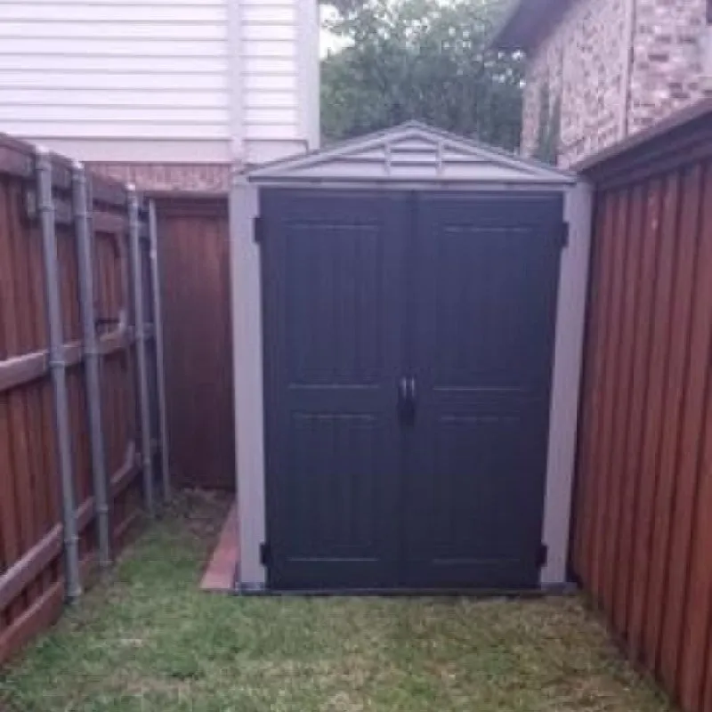 DuraMax | 5x5x6 Ft YardMate Plus Vinyl Plastic Storage Shed with Floor