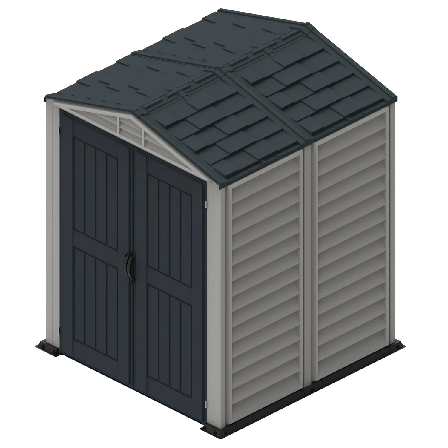 DuraMax | 5x5x6 Ft YardMate Plus Vinyl Plastic Storage Shed with Floor