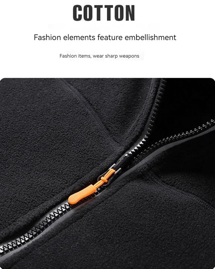 Fashionable Double Sided Fleece Jacket for Women with Zipper and Pockets - SF0907