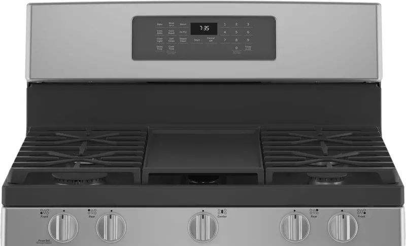 GE JCGB735SPSS 30" Freestanding Gas Convection Range with No Preheat Air Fry Stainless Steel