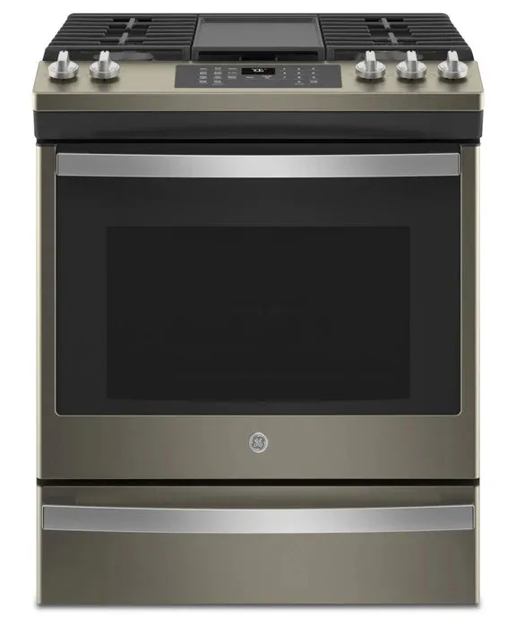 GE JCGS760EPES 30" Slide-In Convection Gas Range with No Preheat Air Fry Slate