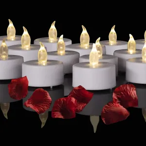 HANZIM Battery Operated LED Tea Lights: 24PACK Flameless Votive Candles Lamp Realistic and Bright Flickering Long Lasting 150Hours for Seasonal & Festival Celebration Warm White