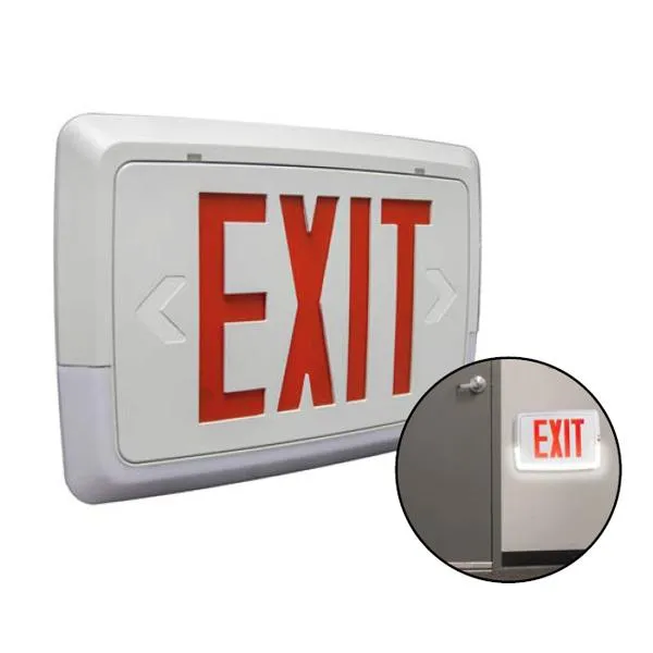 LCTXTEU LED EXIT & EMERGENCY THERMOPLASTIC COMBO