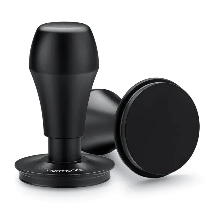 Normcore Spring Loaded Titanium Plated Espresso Tamper - 58.5mm Black