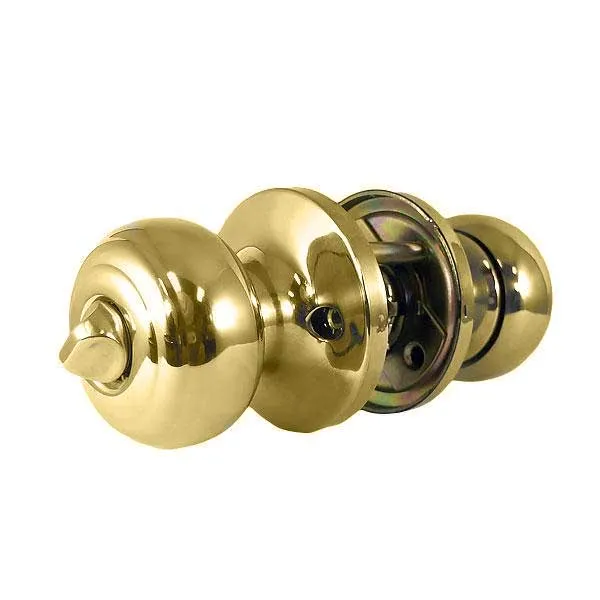 Premium Knob Set Lock - Privacy - PB - Polish Brass