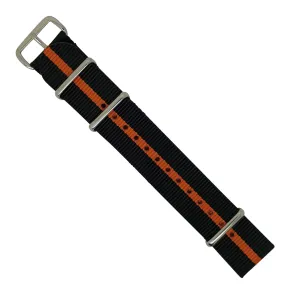 Premium Nato Strap in Black Orange