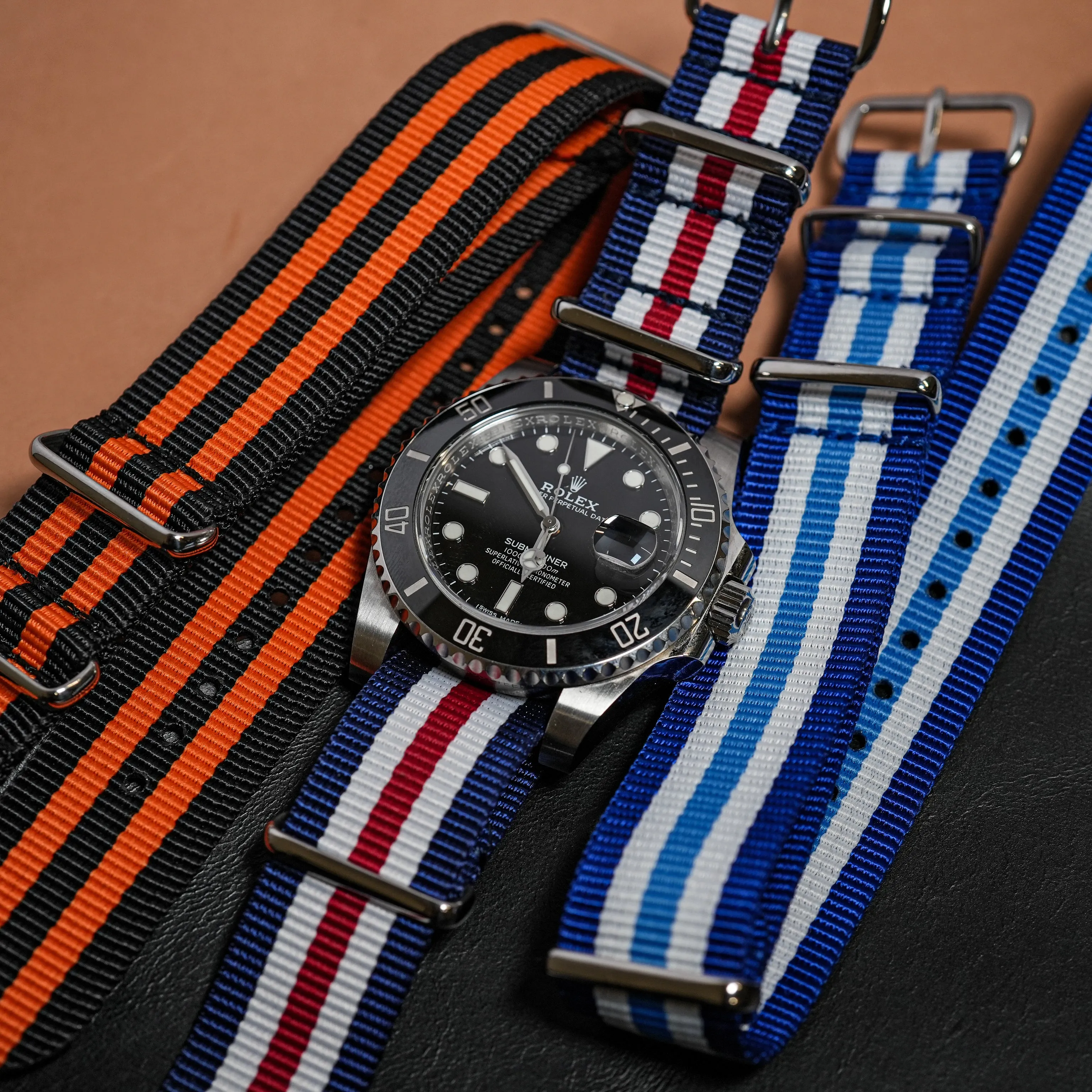 Premium Nato Strap in Regimental