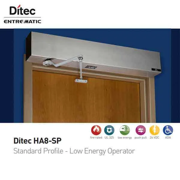 Record - HA8-SP - Standard Profile Swing Door Operator - Left PULL- Right PULL - Antique Bronze - 75" For Double Doors