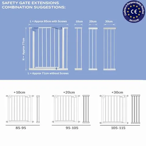 Safe-O-Kid, Safety Gate (75-85 cm) Adjustable- Brown