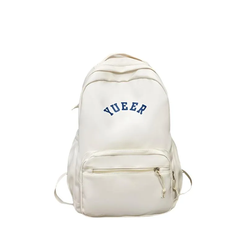 Simple Unisex School Work Backpack With Multiple Pockets