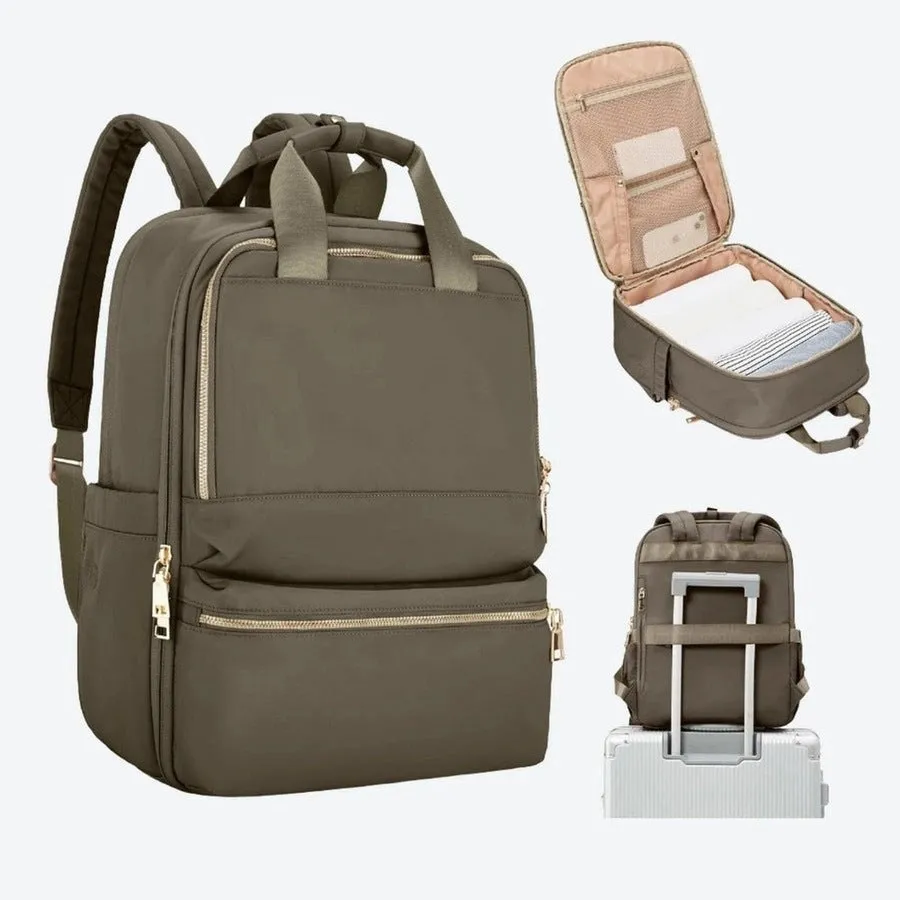 Sleek Multi-Compartment Laptop Travel Backpacks