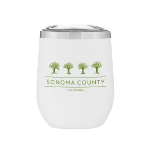 Stemless Stainless Steel Powder Coated Wine Cup Sonoma County Olives