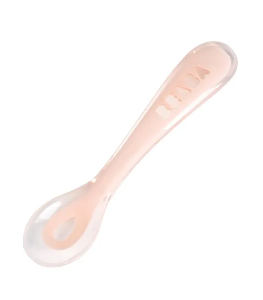 Toddler’s Self Feeding Silicone Spoon – Rose